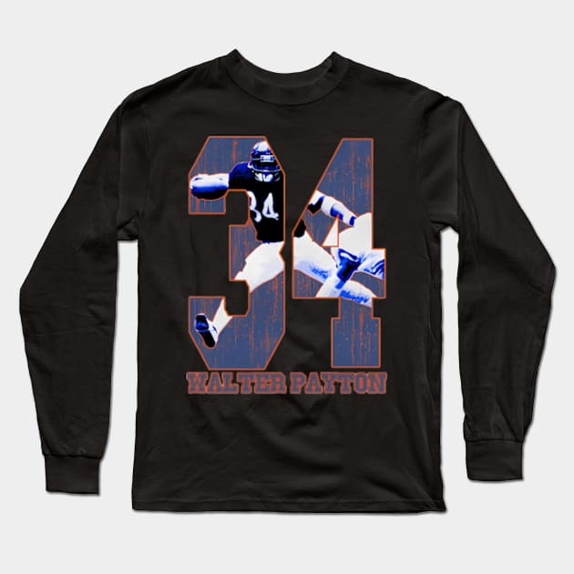 Walter Payton Chicago Game Long Sleeve T-Shirt by binchudala